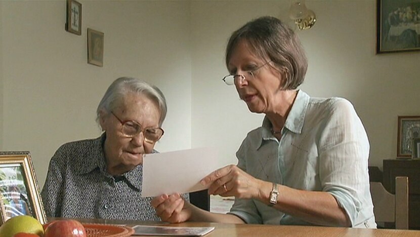 Filmmaker Sophia Turkiewicz with her mother in 2009.