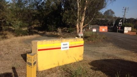 Sibelco Australia's blockage at the front of Kerry Bourke's property near Gulgong