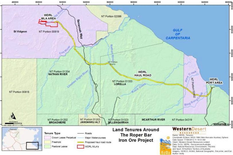 Western Desert Resources haul road map