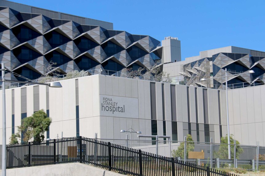Long shot of Fiona Stanley Hospital.