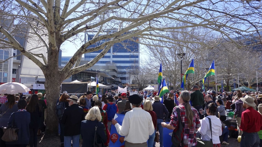 March Australia protest in Canberra