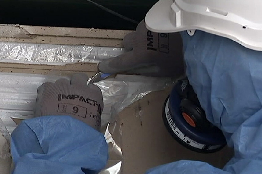 Building materials tested for asbestos.