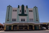 Facade of a 1930s art deco cinema