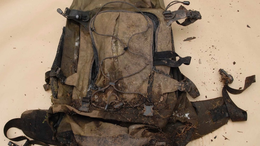 Backpack found in bushland.