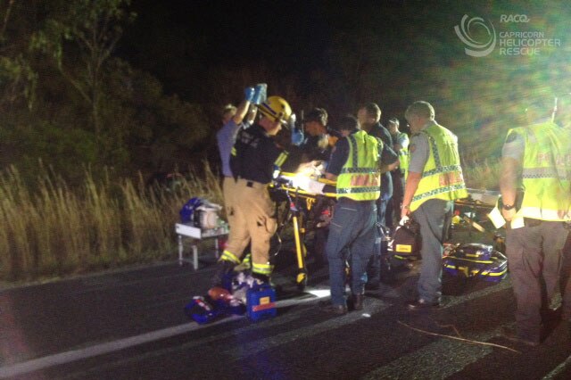 Paramedics at scene of fatal car rollover near Gladstone