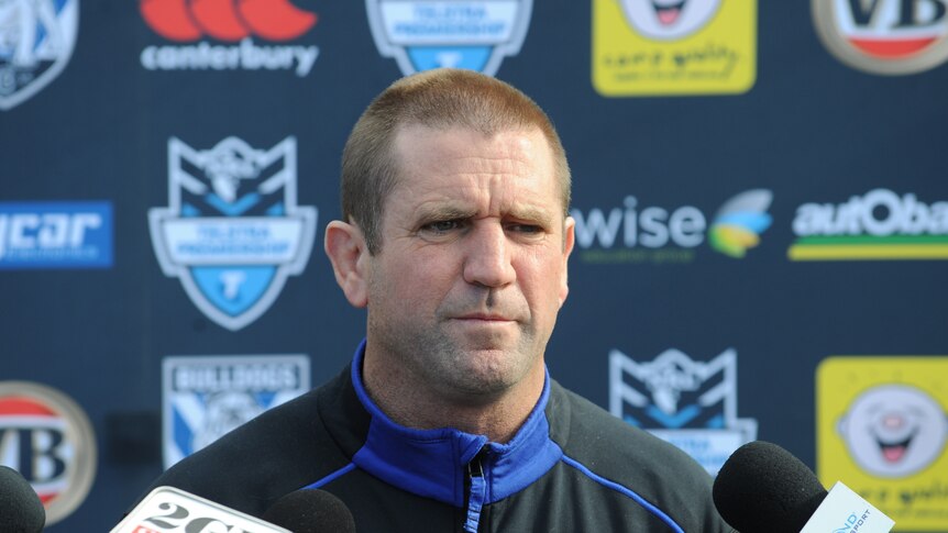 Bring it on ... Des Hasler is hoping for a tribal reception from the hill at Brookvale.