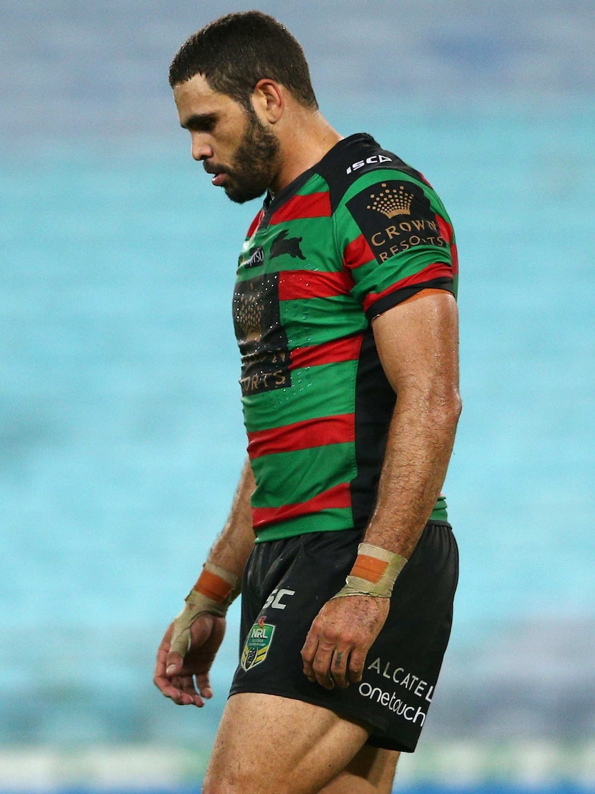Greg Inglis trudges off after losing to the Tigers