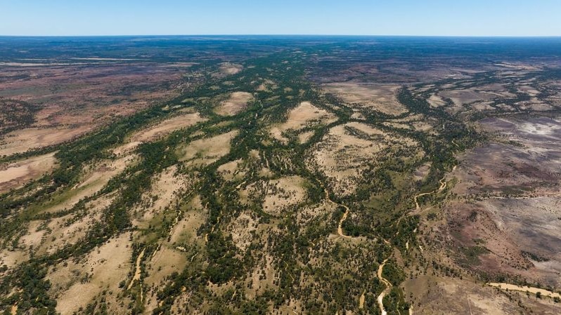 aerial shot of channel country