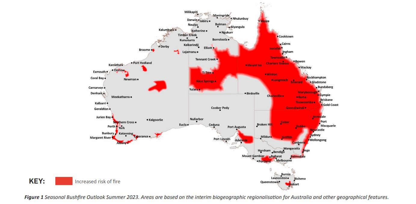 Summer bushfire outlook 2023