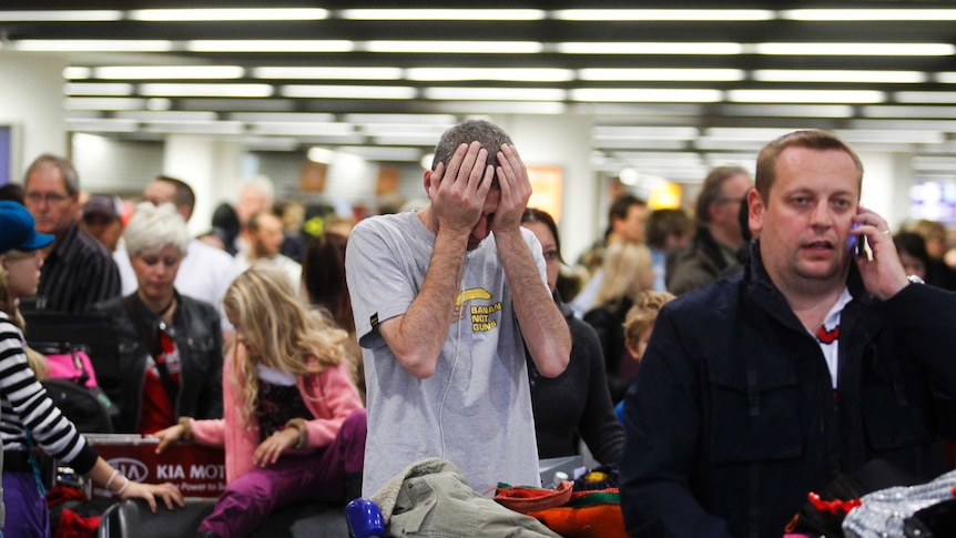 Frustrated airline passenger