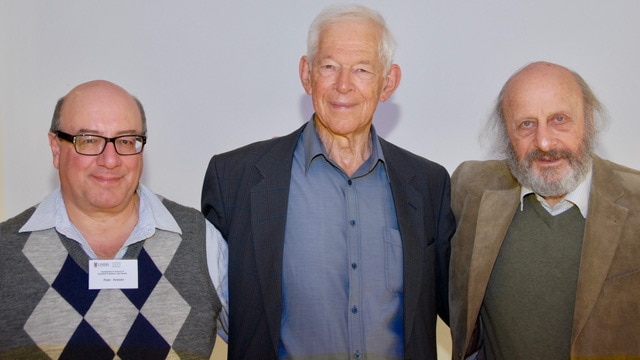 Peter Kriesler, John Nevile and Geoff Harcourt