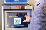 A Bitcoin ATM in Canberra that accepts and exchanges the three major cryptocurrencies.
