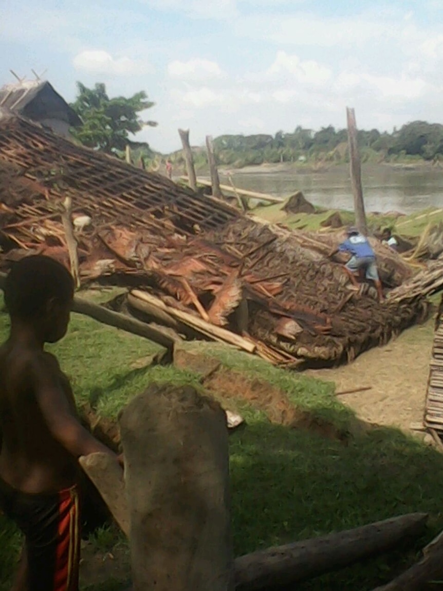 A sinkhole appears in East Sepik Province