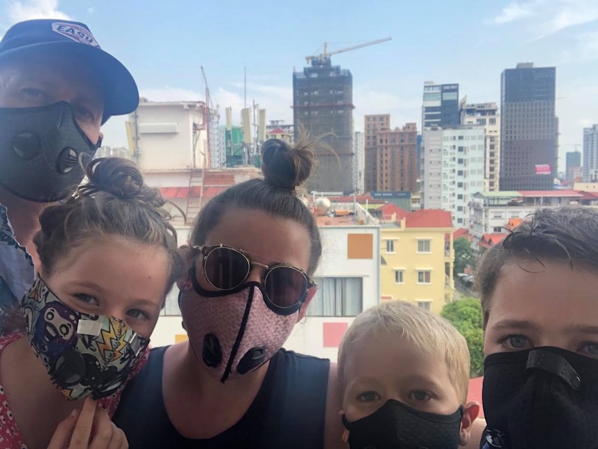 The Fryer family in Phnom Penh.