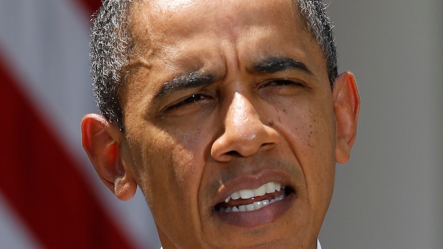 Barack Obama talks after the debt ceiling bill passes in August 2011