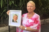 Bridget O'Toole with a photo of Dermot