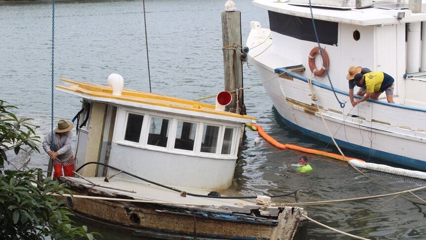 Laurieton community rallies to save sunken historic fishing vessel Pacific  Venture - ABC News