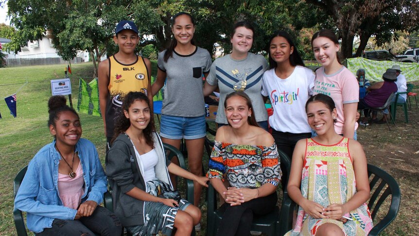 Group of young people of South Sea Islander descent.