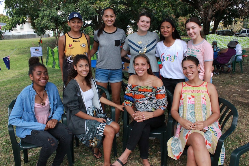 Group of young people of South Sea Islander descent.