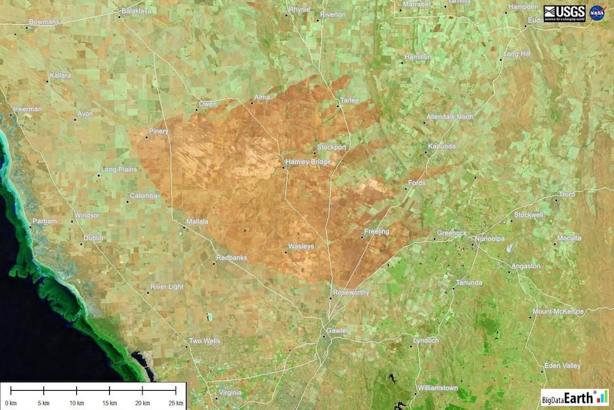 After the November 2015 Pinery bushfires in South Australia, on December 22, 2015.