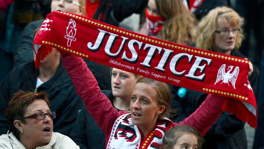Supporters attend vigil after British prime minister apologies for the 1989 Hillsborough cover-ups.