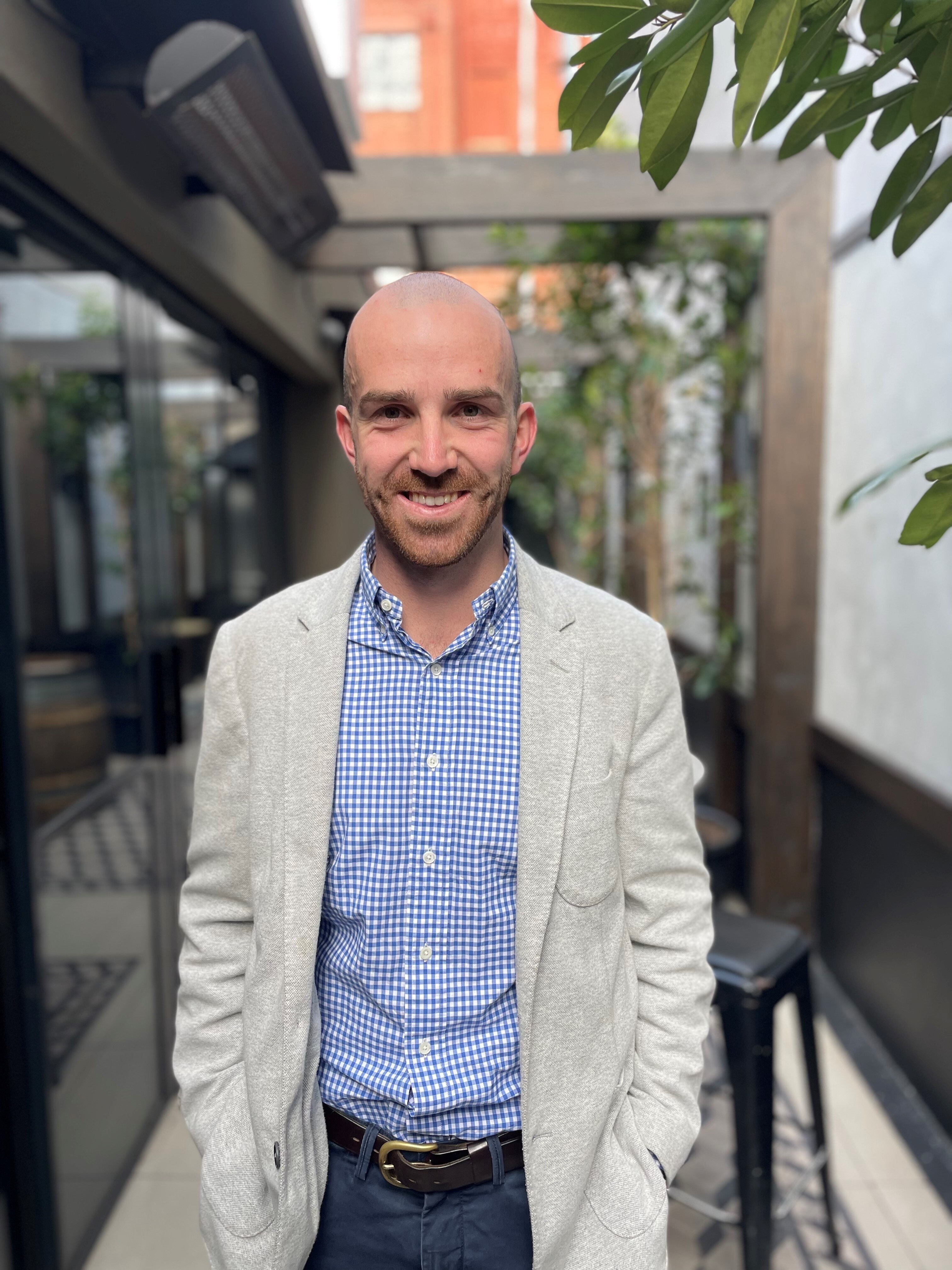 Rupert Condon is seen in a Melbourne alley, July 2021.