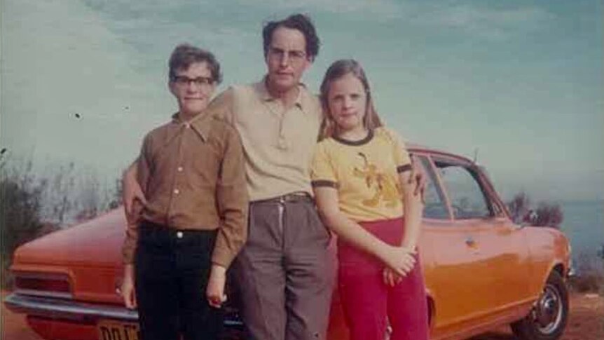 Meredith Knight with her brother and father.