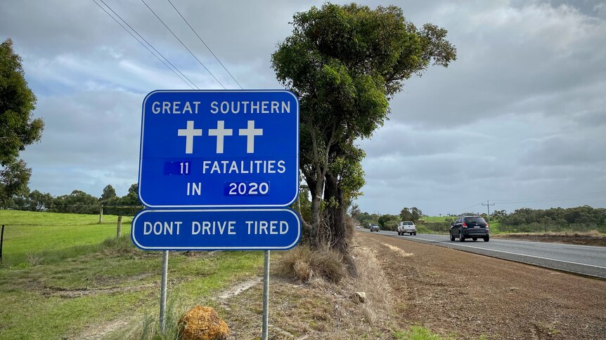Albany Highway road fatality sign
