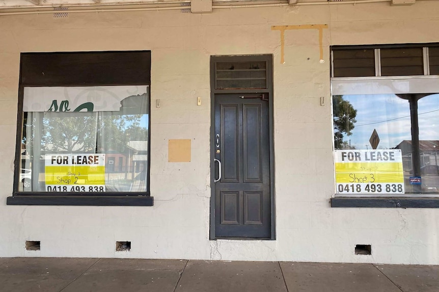A vacant shop in a local high street at Coonamble.