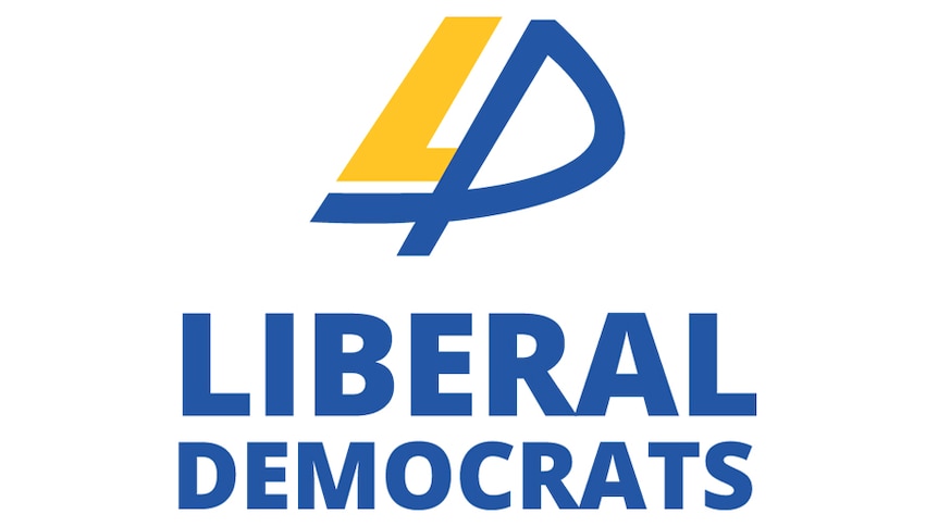 The logo of the Liberal Democrats Party on a white background.