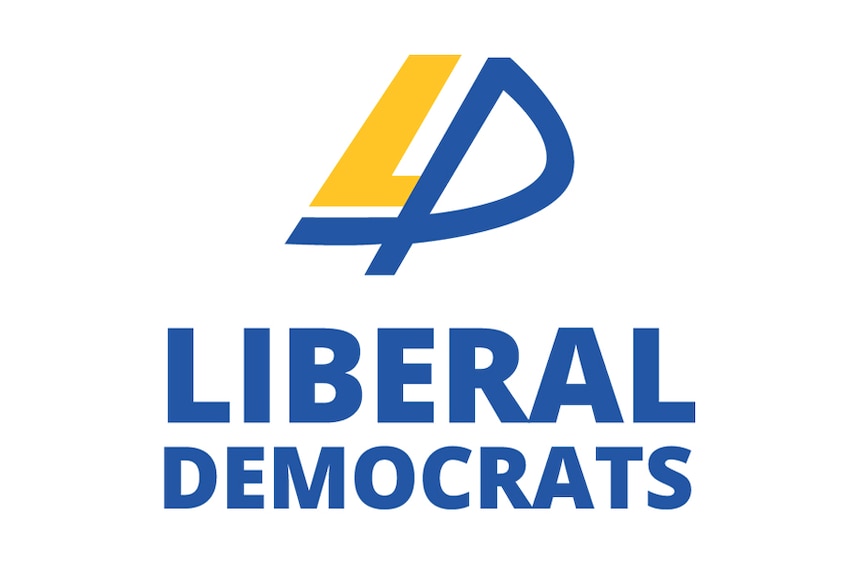 The logo of the Liberal Democrats Party on a white background.