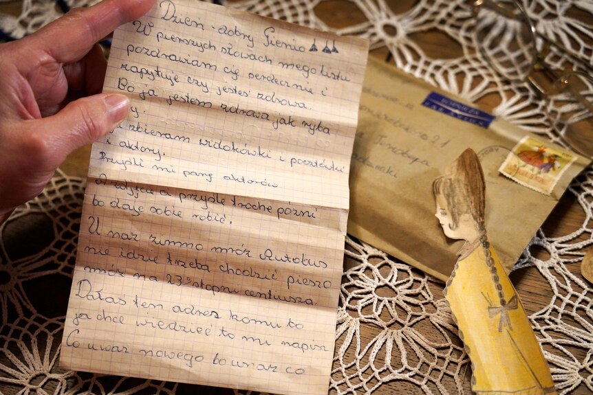 A letter sent to Lithuanian woman Genowefa Klonowska around 50 years ago.