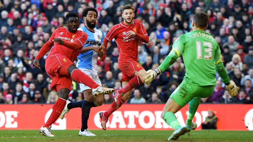 Liverpool's Kolo Toure has goal disallowed for offside in FA Cup tie against Blackburn.