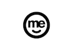 The ME Bank logo, lowercase me in a circle with a smile below it.