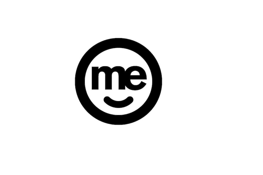 The ME Bank logo, lowercase me in a circle with a smile below it.