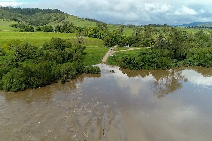 Flooded farmland