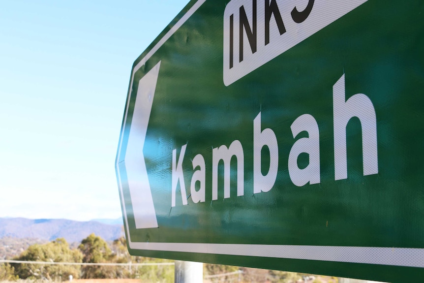 Sign for Kambah shops, Canberra.