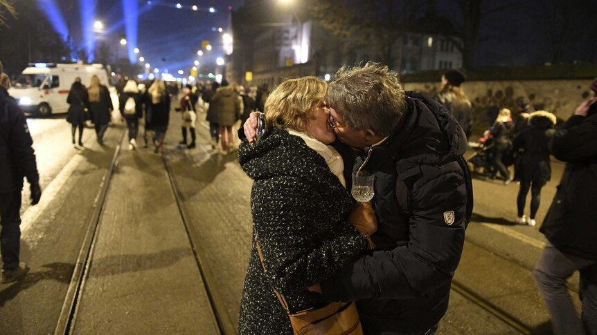 People celebrate the New Year in Finland