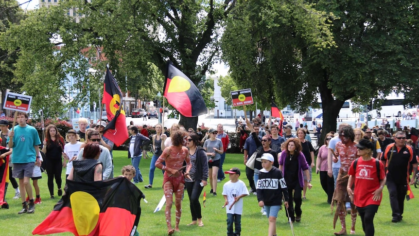 Invasion Day march in Hobart