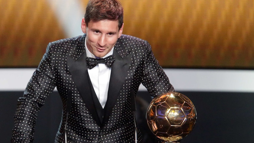 Messi accepts Ballon d'Or
