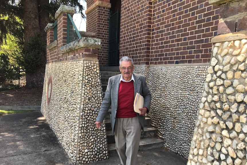 Ben Buckley leaves the Omeo Magistrate's Court, in Victoria's high country.