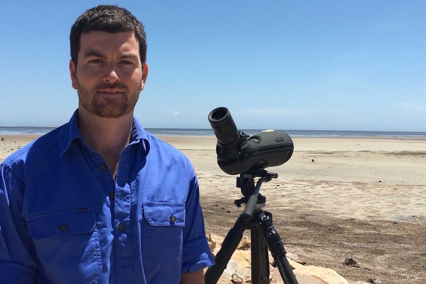 Reece Pedler researchers the habits of waterbirds