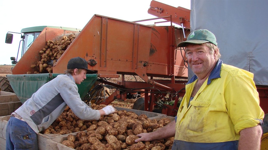 Garry Kadwell from Crookwell is expecting a monster potato harvest