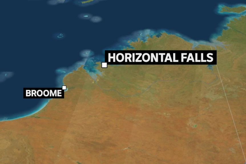 Map Horizontal Falls boat crash