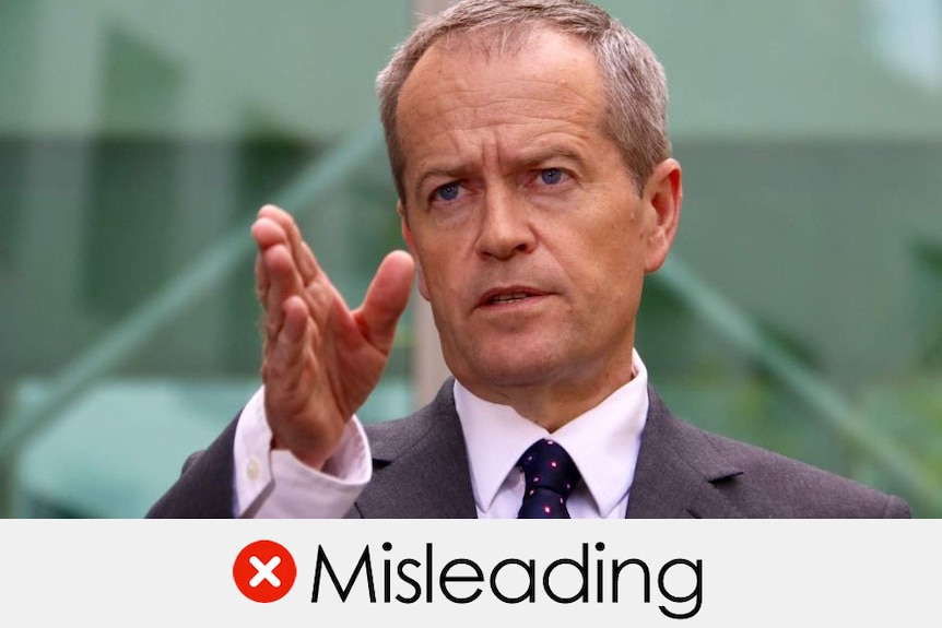 Shorten looks ahead, with hand outstretched.