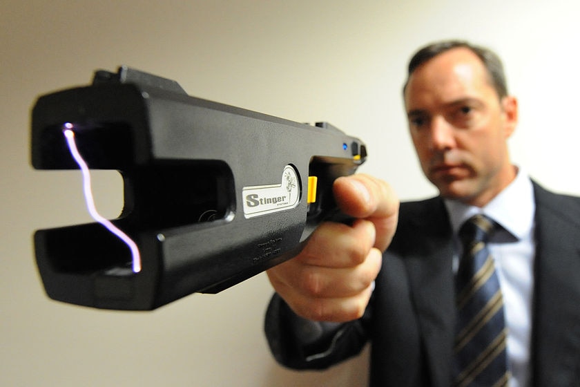 A new generation stun gun on display in Brisbane