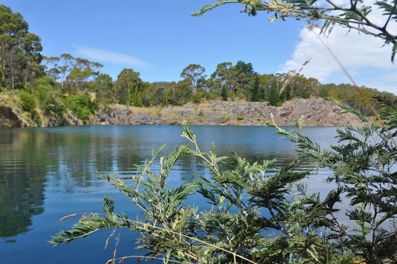 Lake Eugenana, a flooded quarry in Tasmania's north.