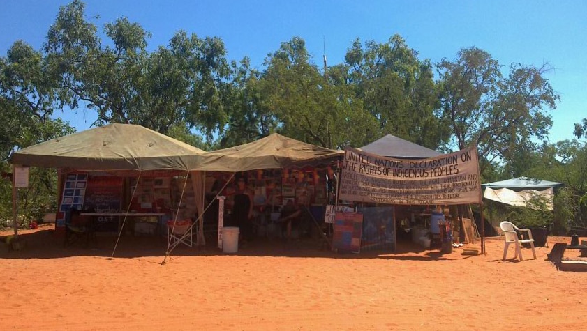 Protest camp north of Broome