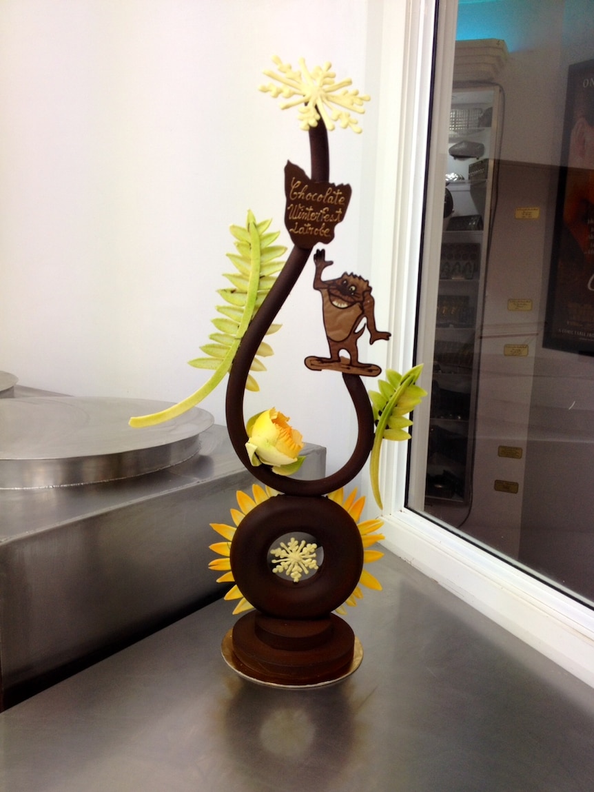 Chocolate sculpture at Latrobe's Chocolate Winterfest