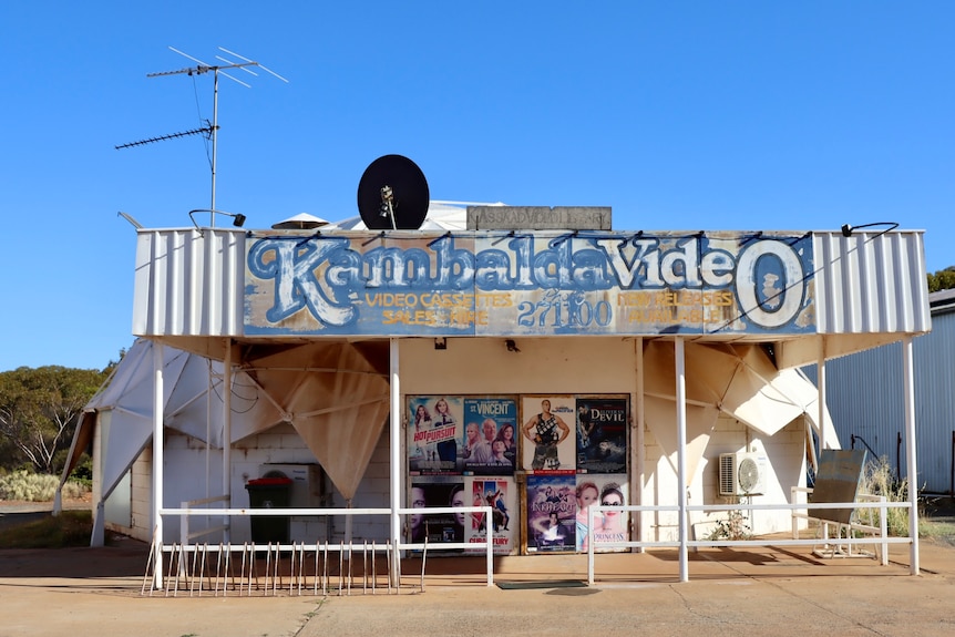 white building housing a video store in Kambalda.